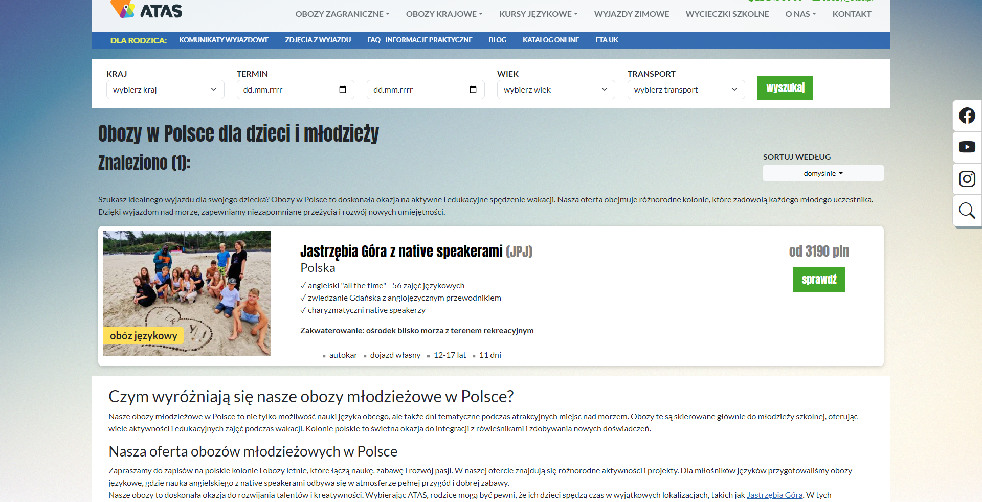 Jak wybrać obozy w Polsce dopasowane do wieku, zainteresowań i poziomu samodzielności dziecka?