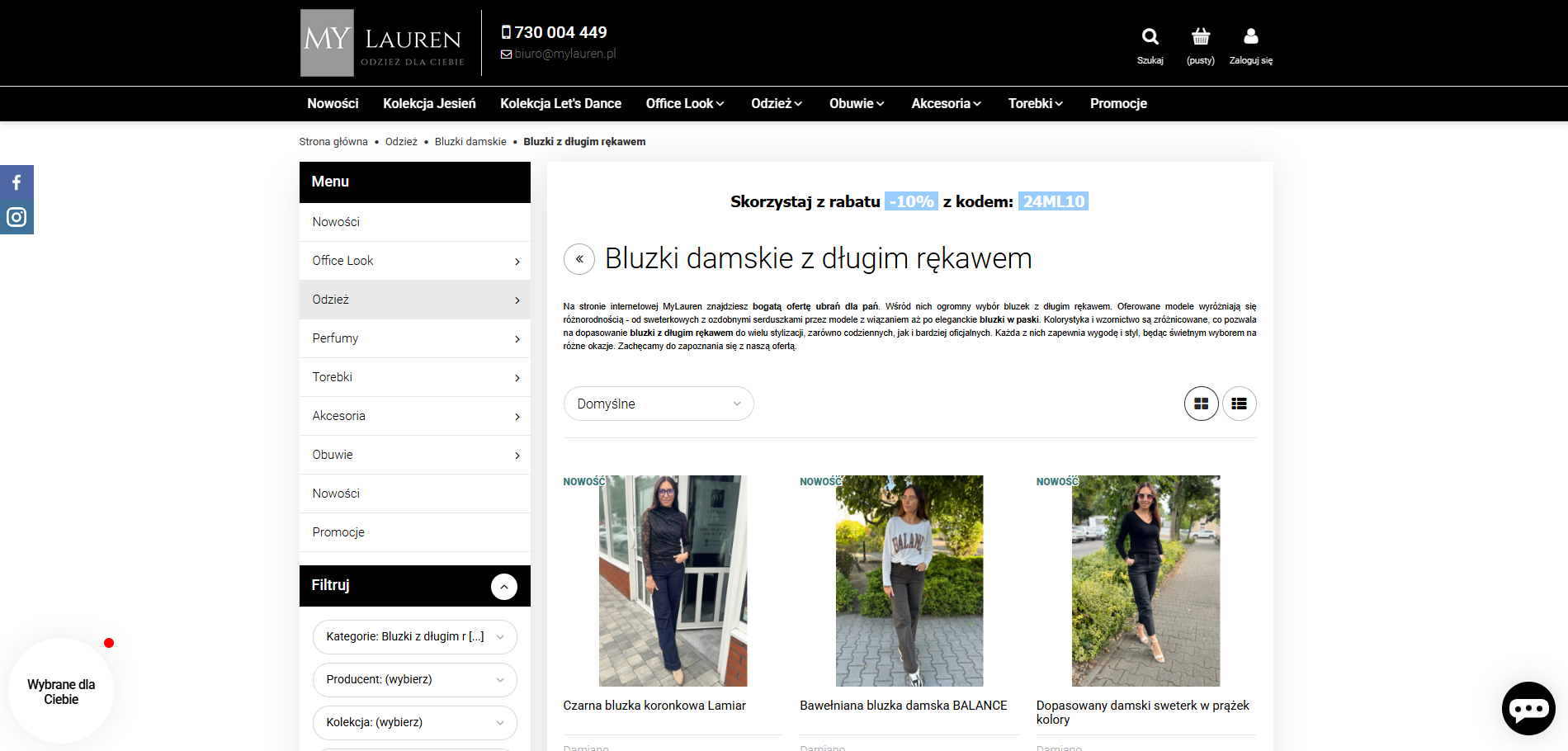 Bluzki damskie z długim rękawem – must-have w jesiennej garderobie