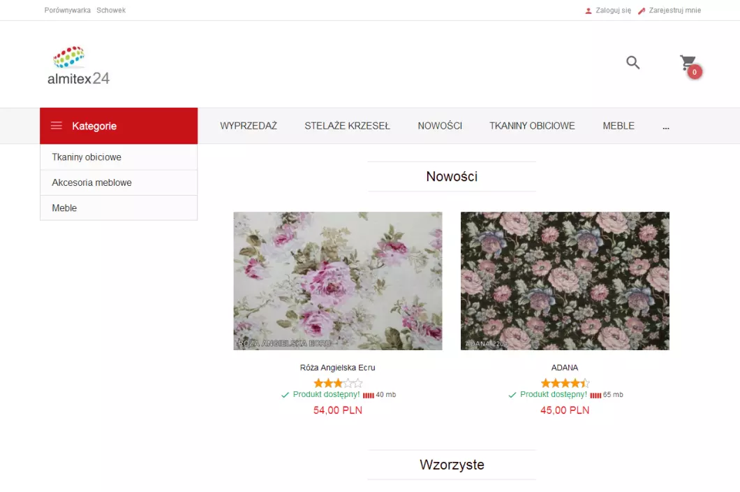 Hurtownia materiałów tapicerskich - Almitex